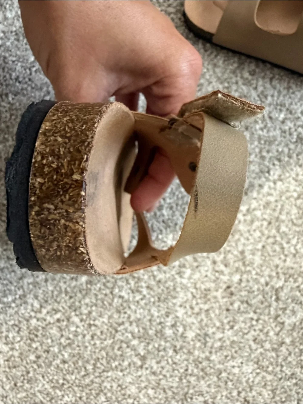 jumping beans Tan Double-Buckle Kids Sandals